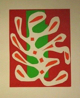 Henri Matisse WHITE ALGA ON RED AND GREEN GROUND Serigraph 30 x 22 ins 76.2 x 55.88 cm Available at VFA