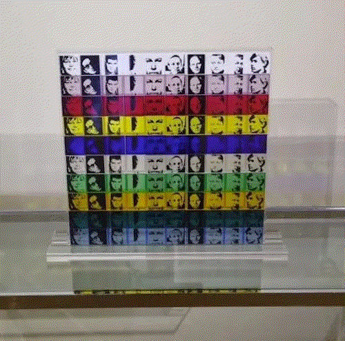 Andy Warhol PORTRAIT OF THE ARTISTS FROM TEN FROM LEO CASTELLI (F&S 17), 1967 Screenprint On 100 Polystyrene Boxes In Color 20 x 20 ins 50.8 x 50.8 cm Available at VFA