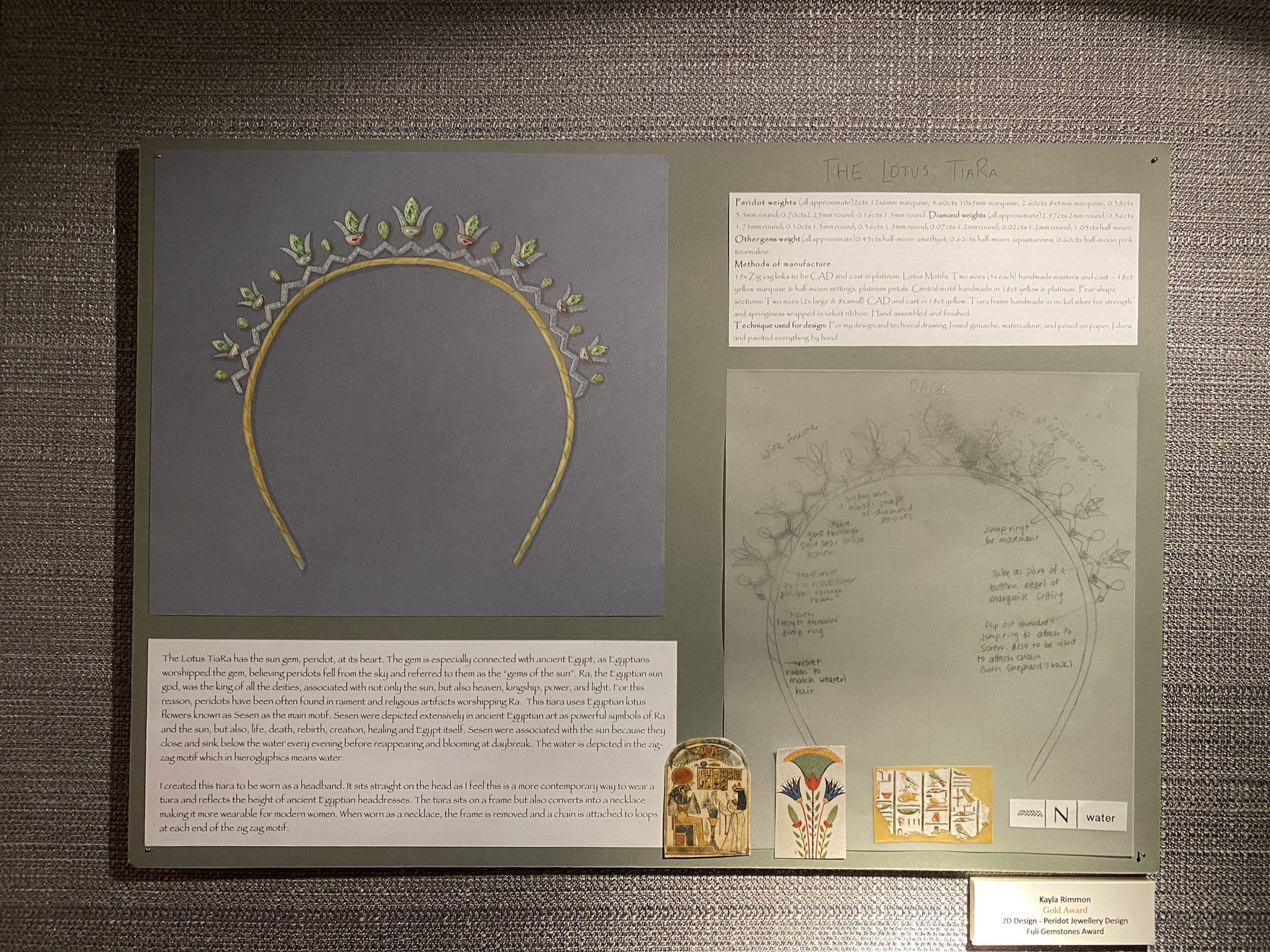 Design presentation of tiara design for GCDC 2023 awards