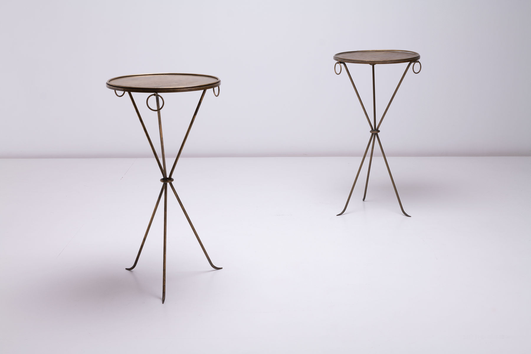 Jean- Michel Frank, Brass Gueridon Tables, 1938-39