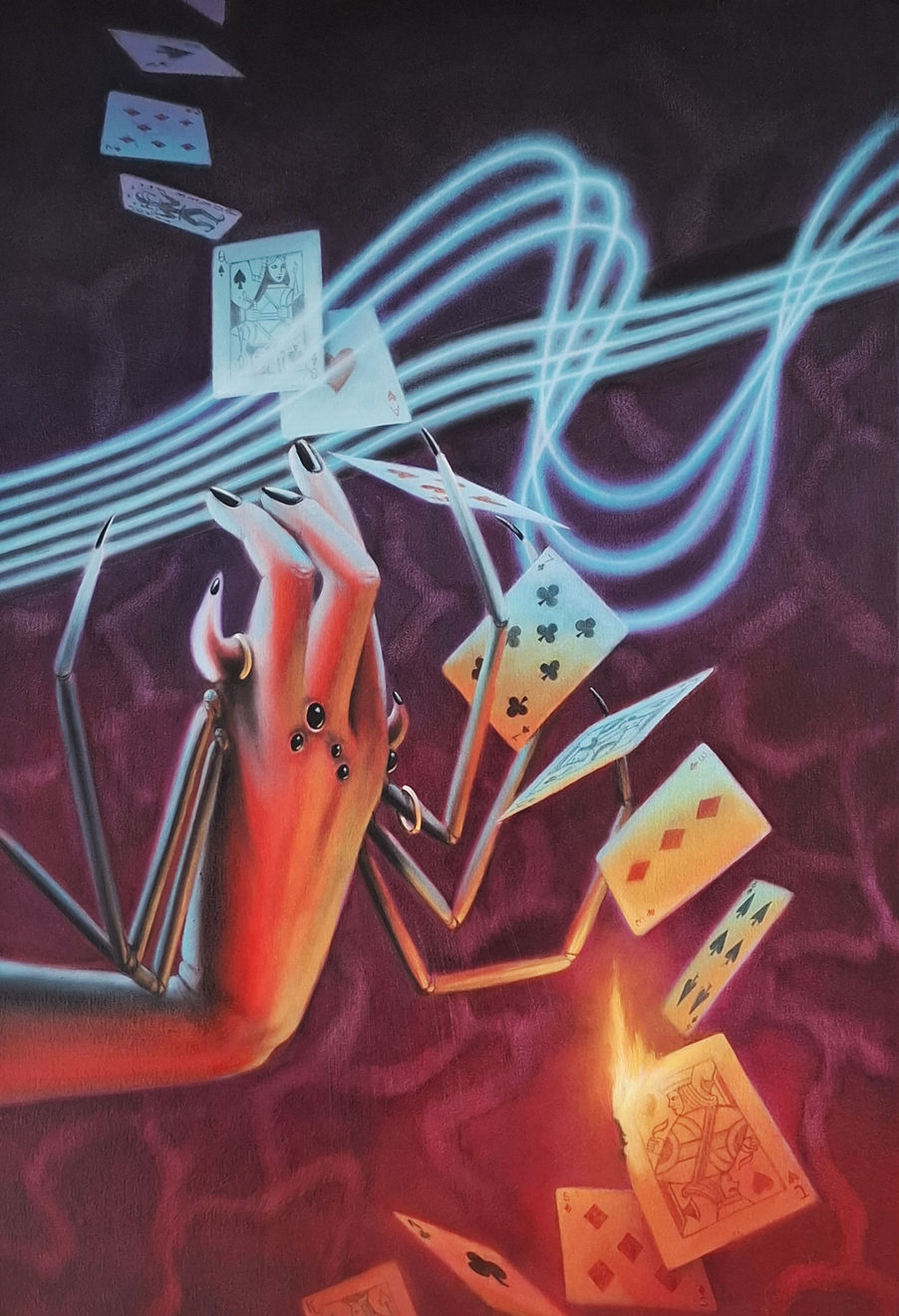 Dangerosa, Art Hex Music, oil on canvas, 40cm x 30cm, 2025