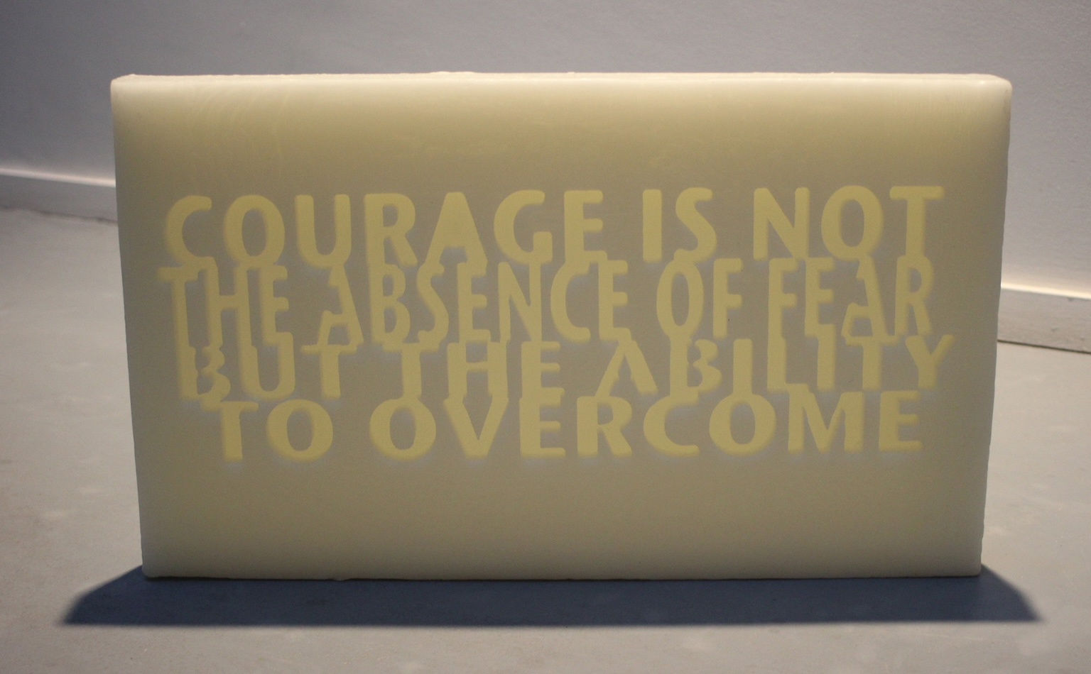 Amina Zoubir, Courage is not the absence of fear but the ability to overcome , 2021