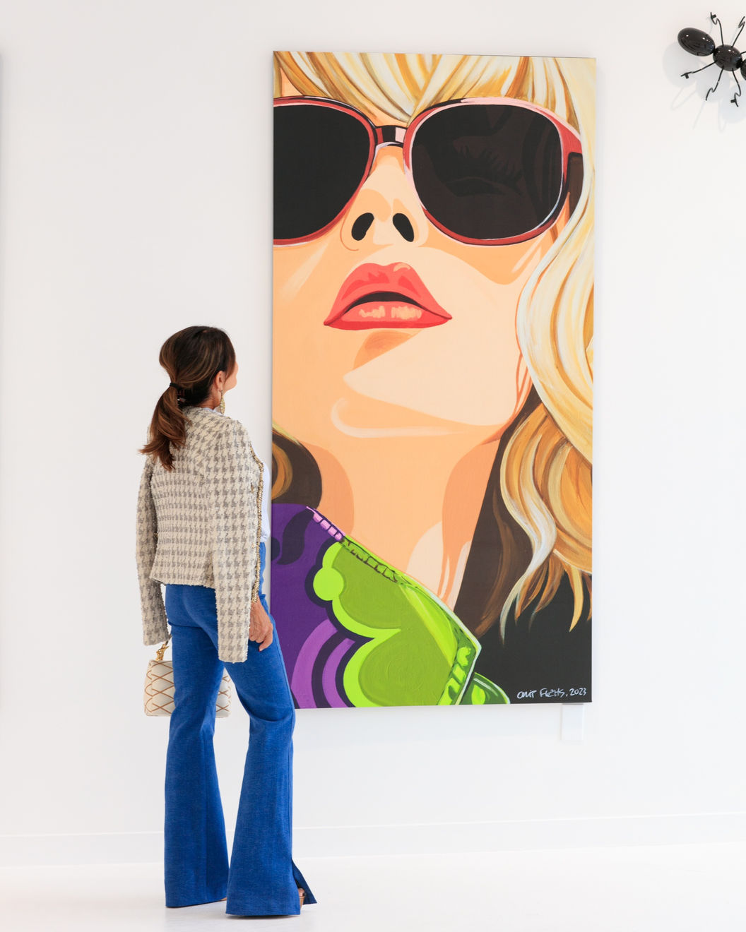 Guest at the opening reception of "Today Was A Good Day", a solo exhibition by Orit Fuchs