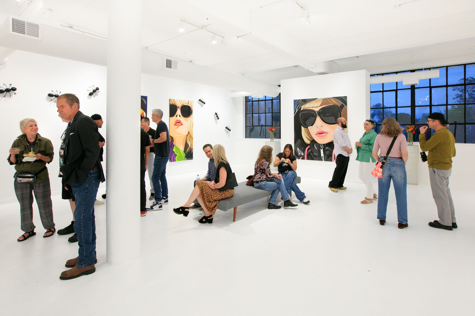 Guest at the opening reception of "Today Was A Good Day", a solo exhibition by Orit Fuchs