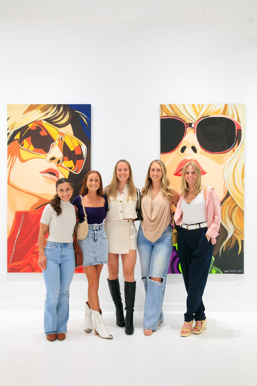 Guest at the opening reception of "Today Was A Good Day", a solo exhibition by Orit Fuchs