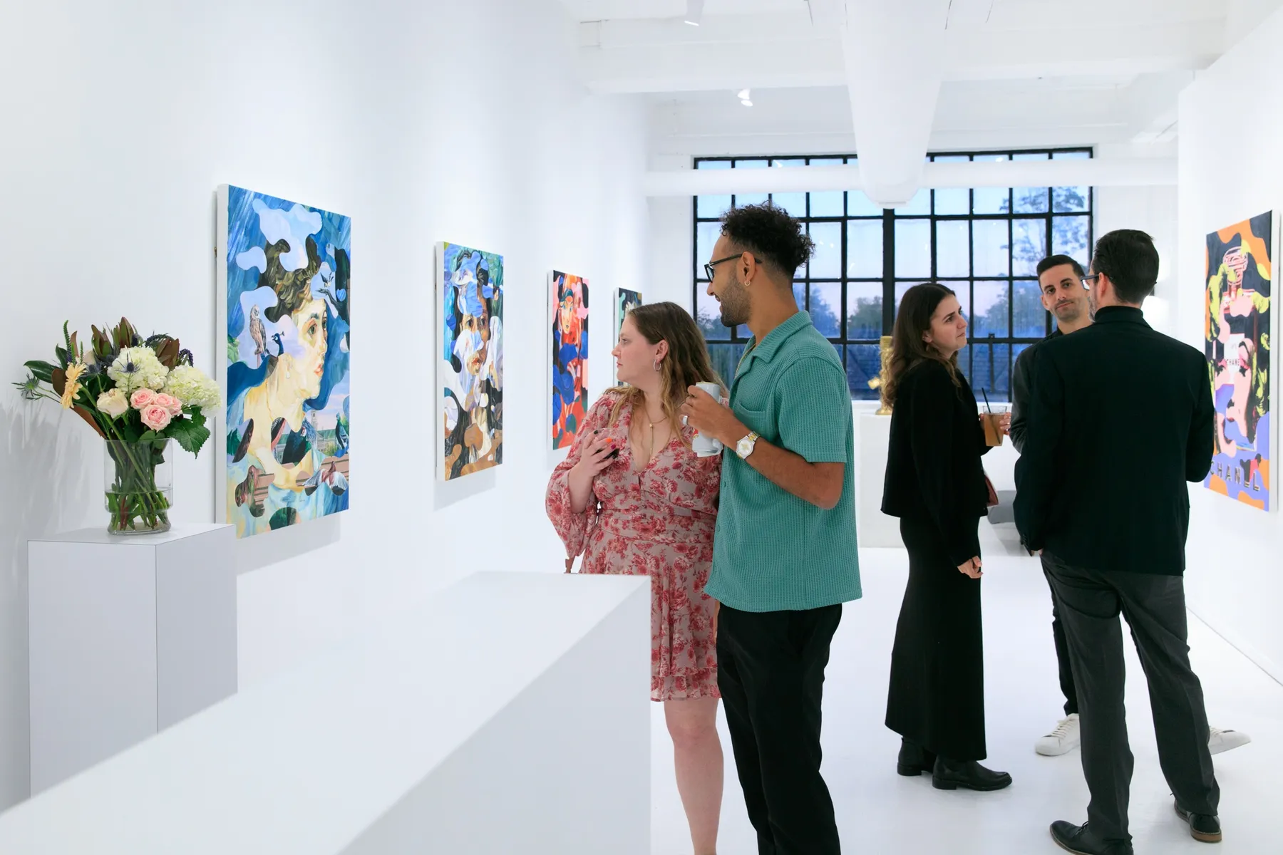 Guests at the opening reception for Dan Alva's "Something Out of Nothing" & Kenny Scharf's "Woodz 'N Thingz" presentation