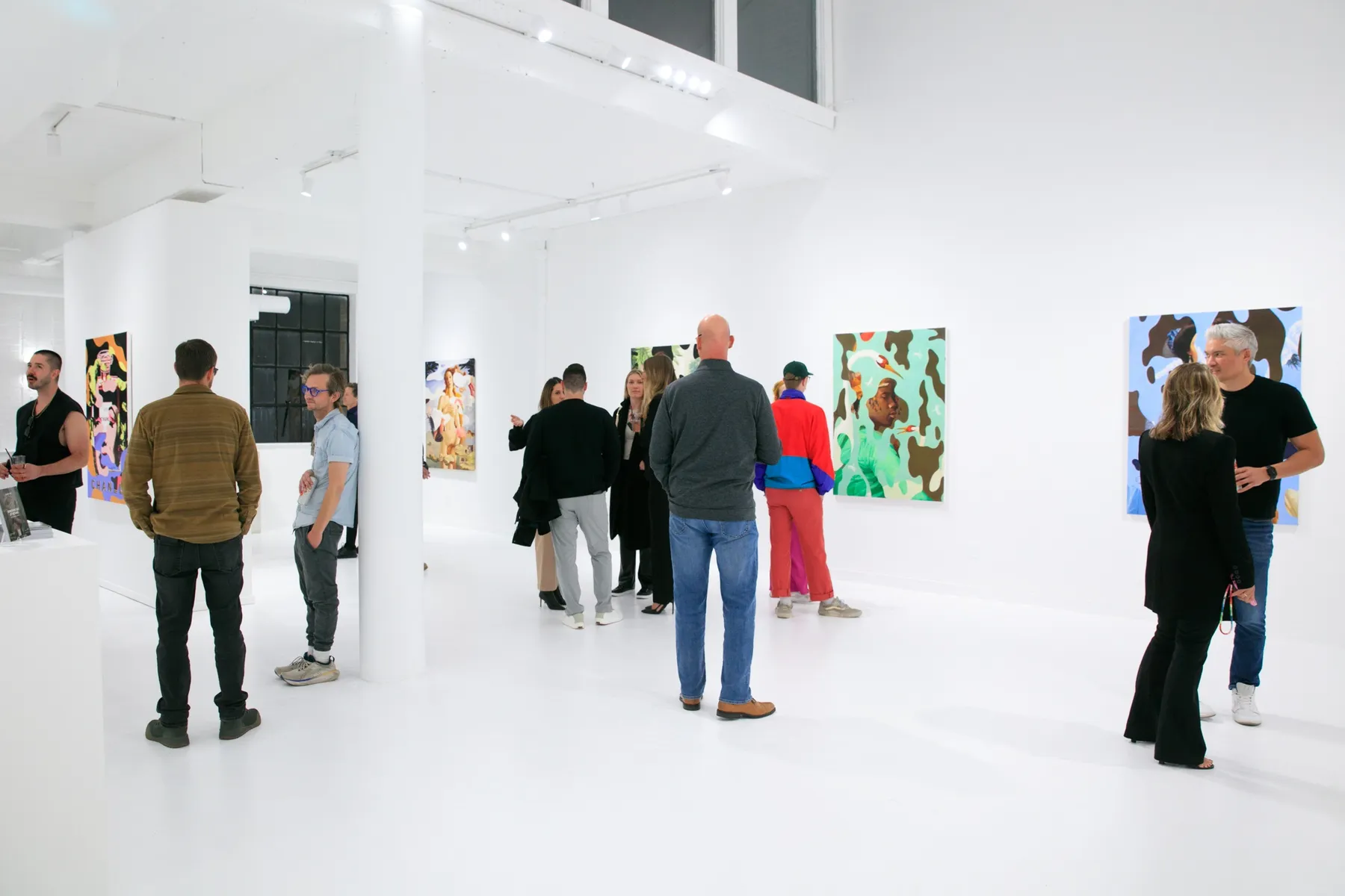 Guests at the opening reception for Dan Alva's "Something Out of Nothing" & Kenny Scharf's "Woodz 'N Thingz" presentation