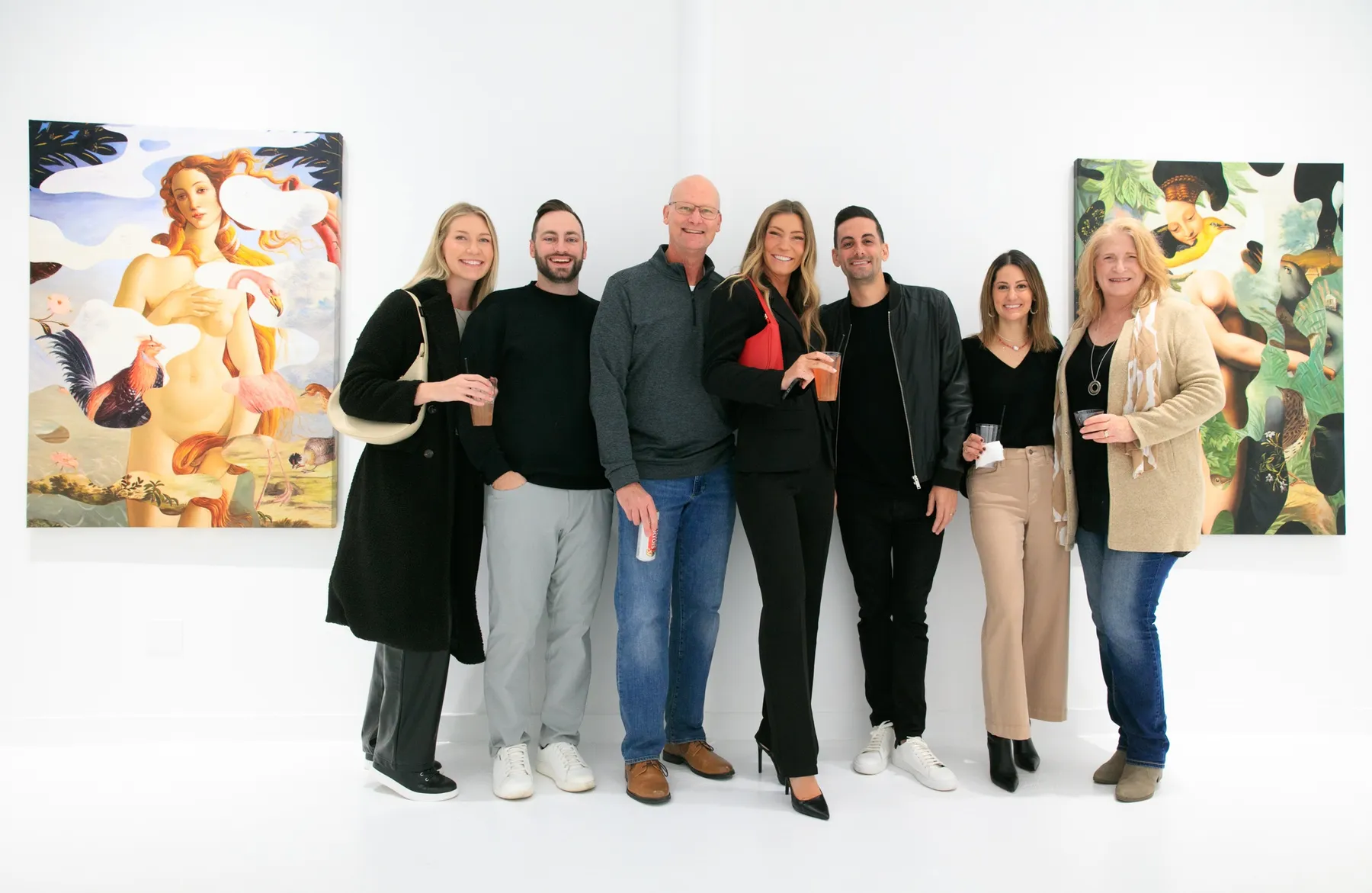 Guests at the opening reception for Dan Alva's "Something Out of Nothing" & Kenny Scharf's "Woodz 'N Thingz" presentation