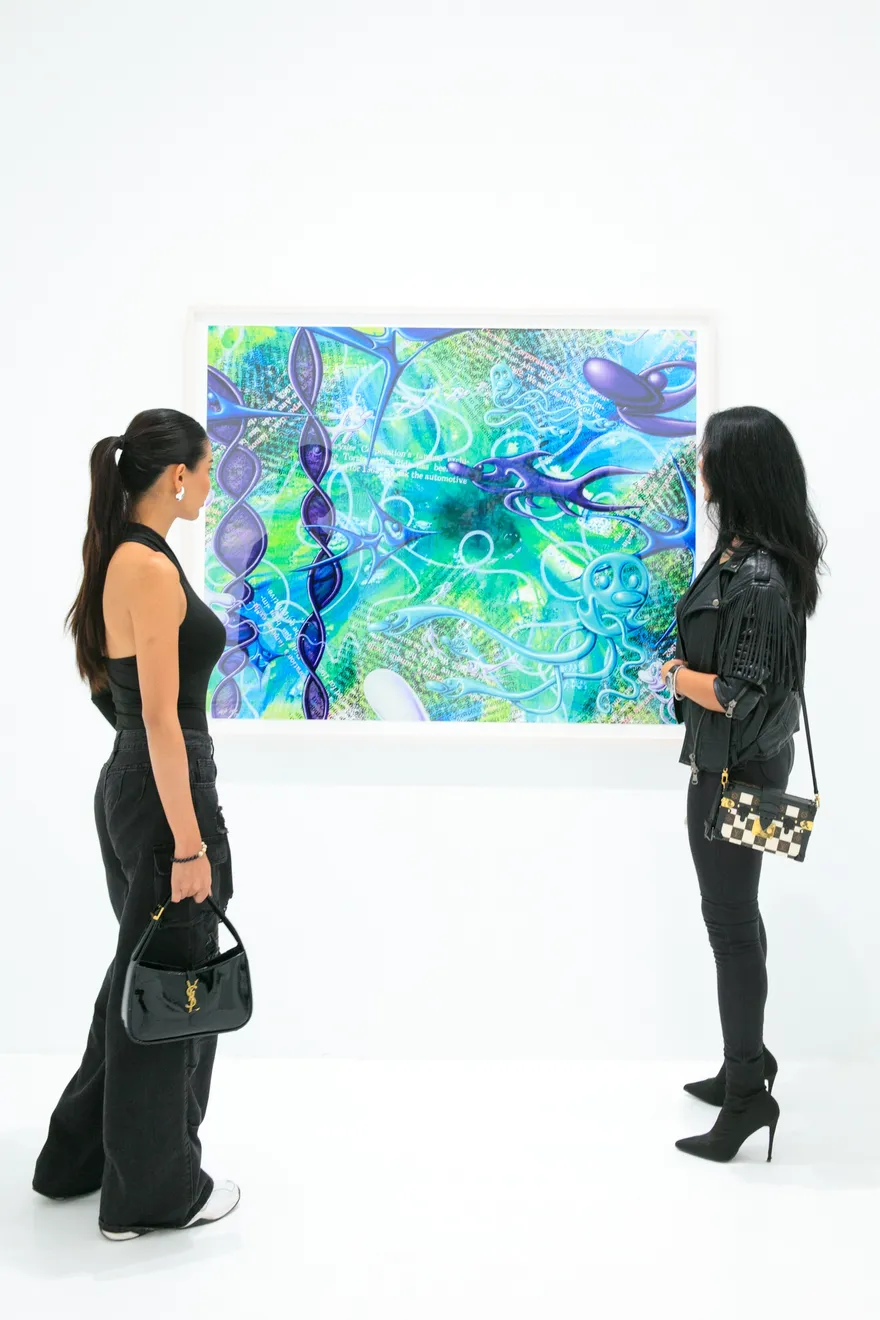 Guests at the opening reception for Dan Alva's "Something Out of Nothing" & Kenny Scharf's "Woodz 'N Thingz" presentation