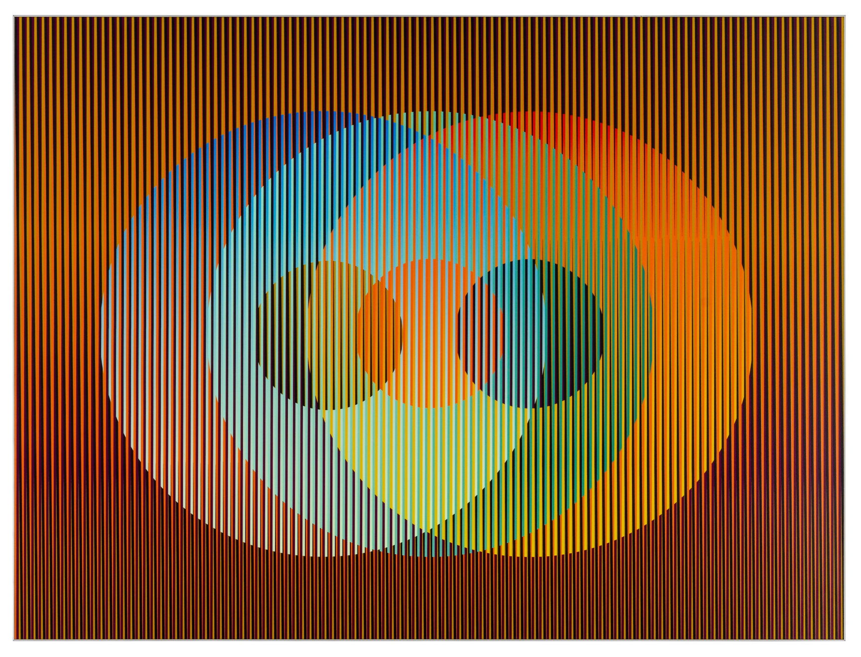 Carlos Cruz-Diez, I Color Aditivo Panam Círculos 9 , 2010