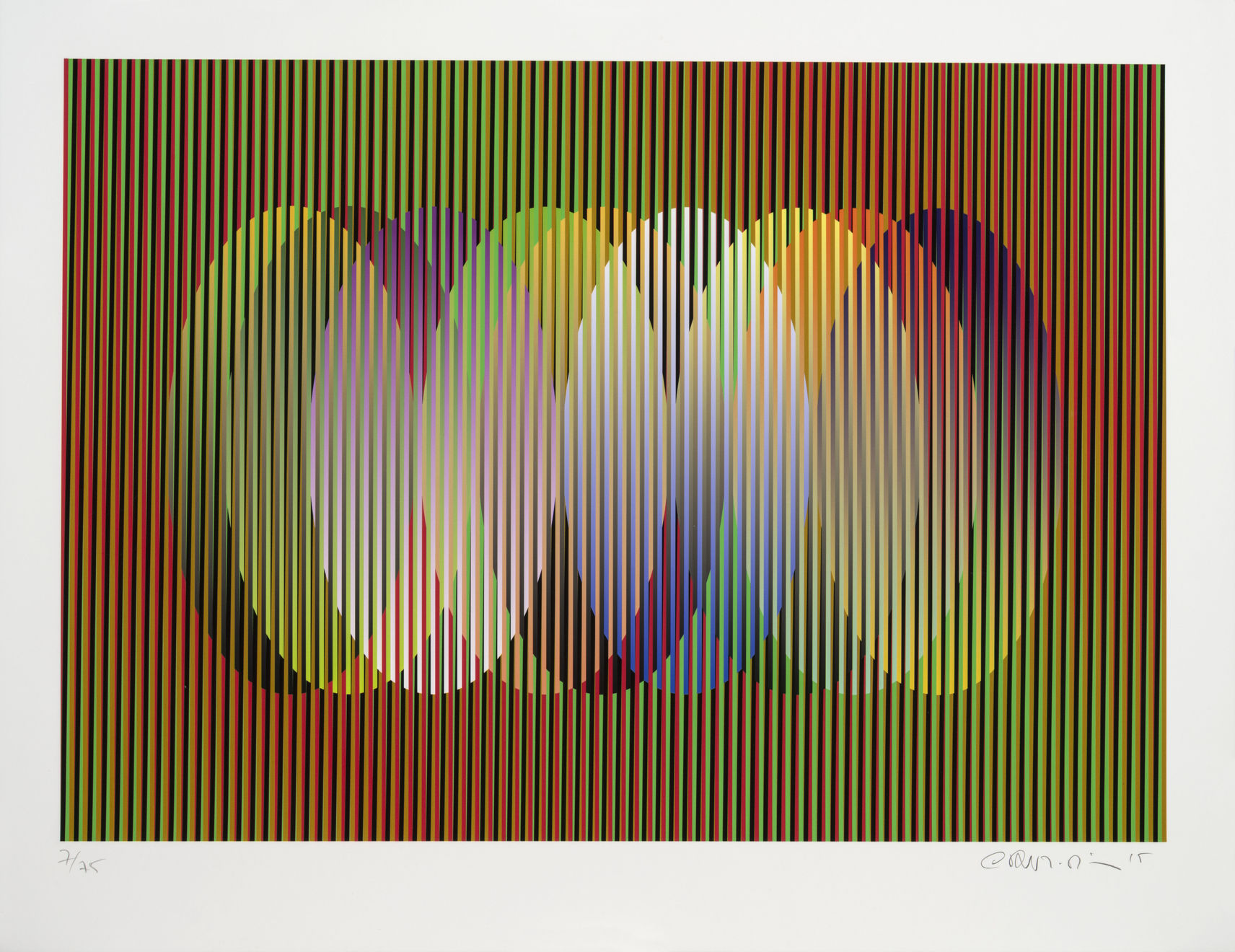 Carlos Cruz-Diez, Serie Cardíaca Oval 1, 2015