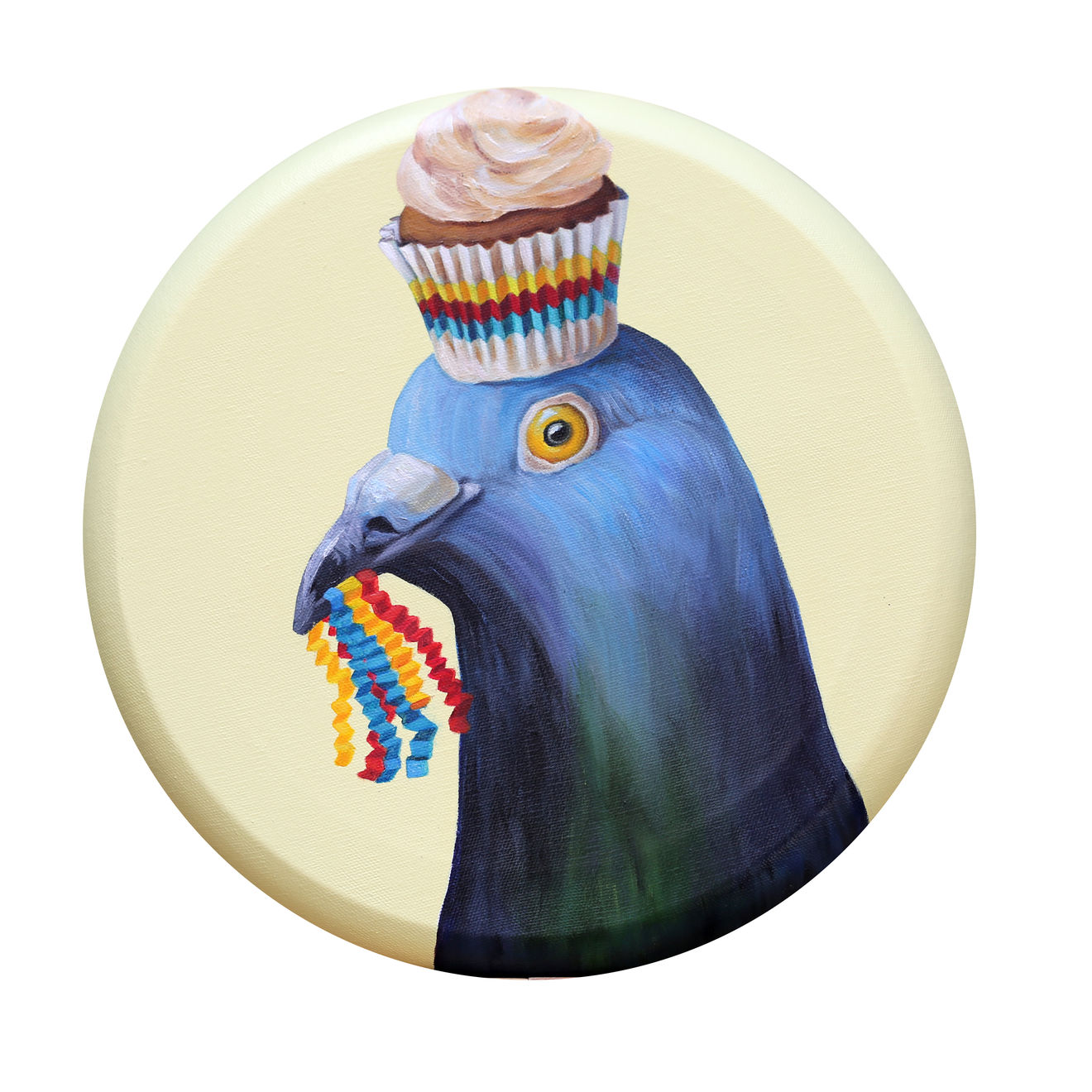 JJ Galloway/The Arty Pigeon Lady, Chevron Cupcake Pigeon