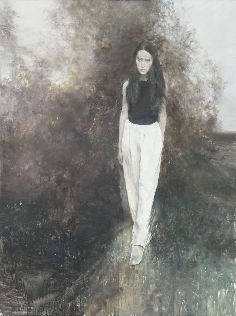 何多苓，Inside Richter No.1, 布面油画，200 × 150 cm, 2019 He Duoling, Inside Richter No.1, Oil on canvas, 200 × 150 cm, 2019