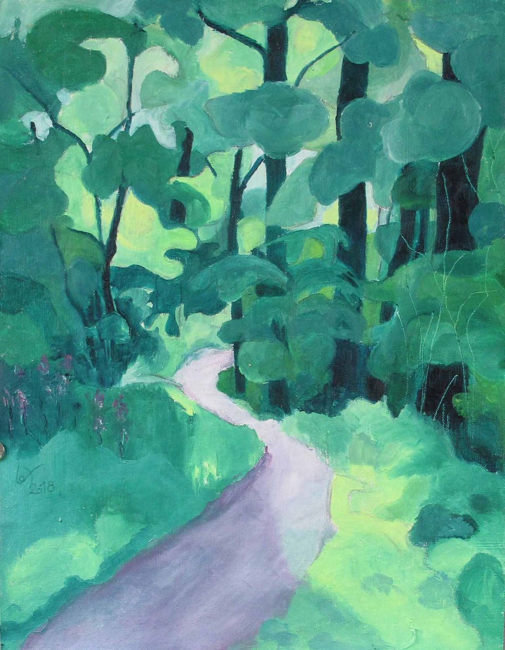 beatriXbraun, Lichter Waldweg, 2018