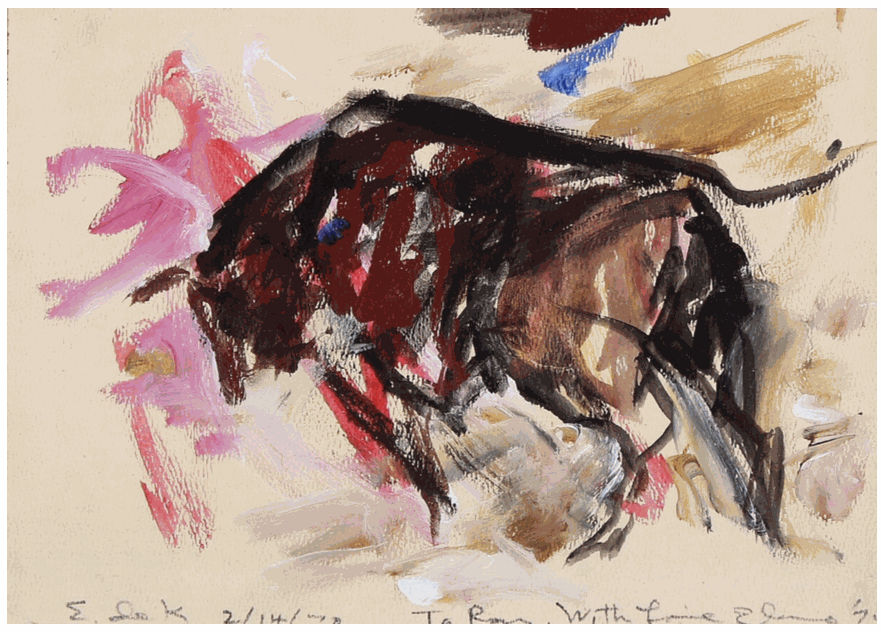 Elaine de Kooning, Bull Fighting, 1970