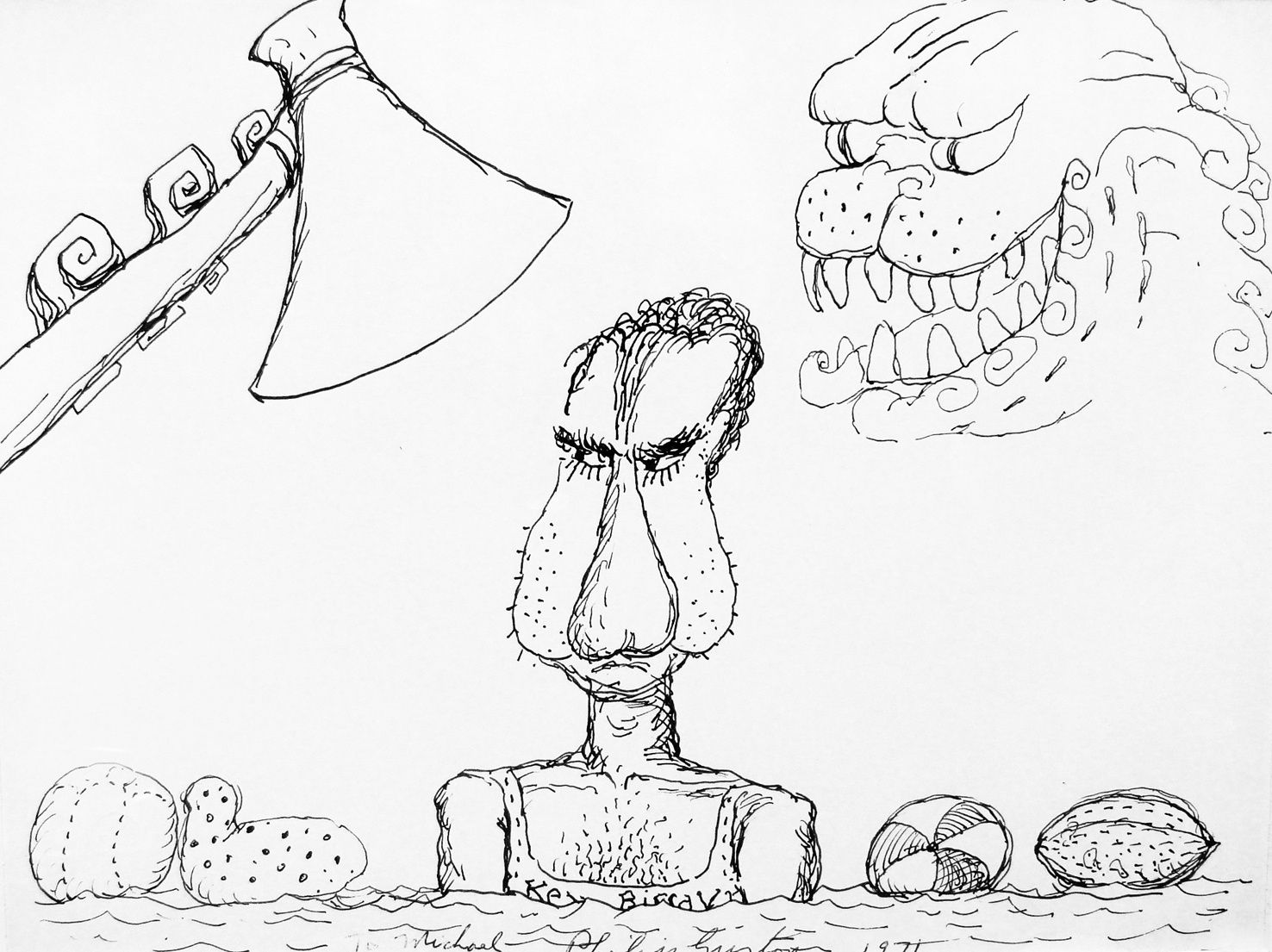 Philip Guston, Nixon in Key Biscayne, 1971