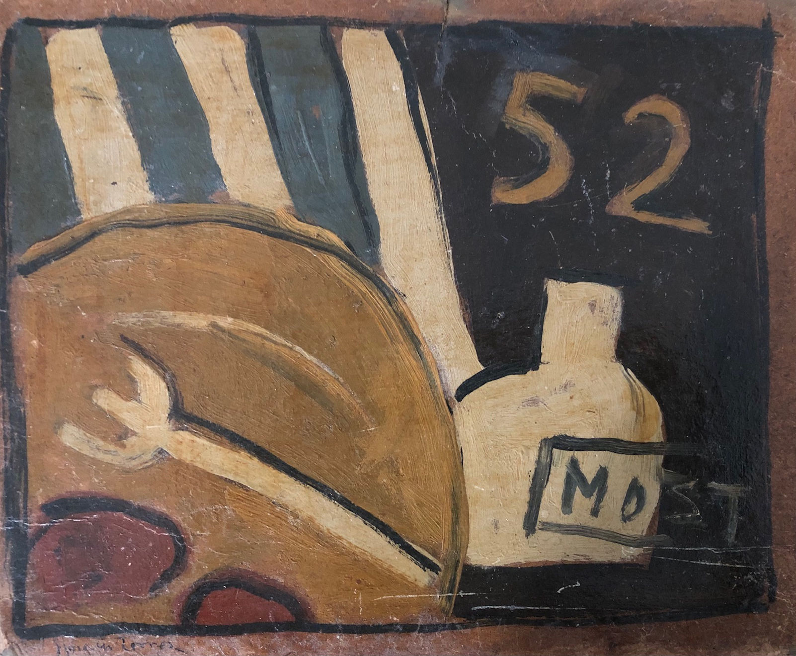 Horacio Torres, Naturaleza Muerta con Plato y Tenedor , 1952