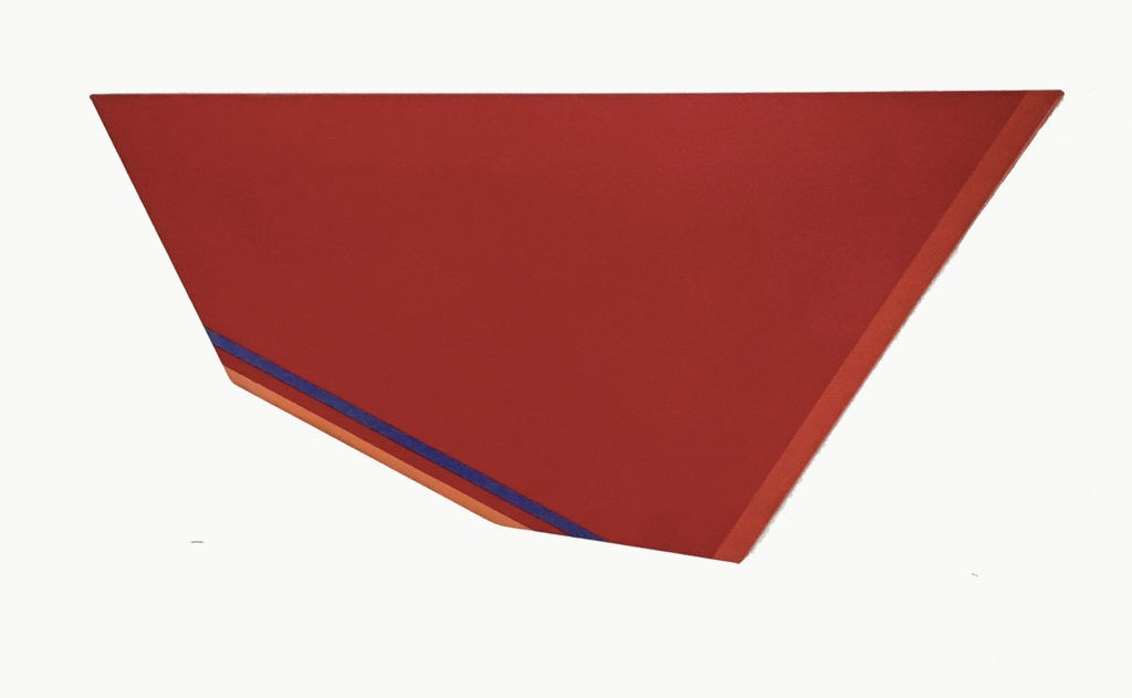 Kenneth Noland, Arch-Red with Blue and Orange , 1980