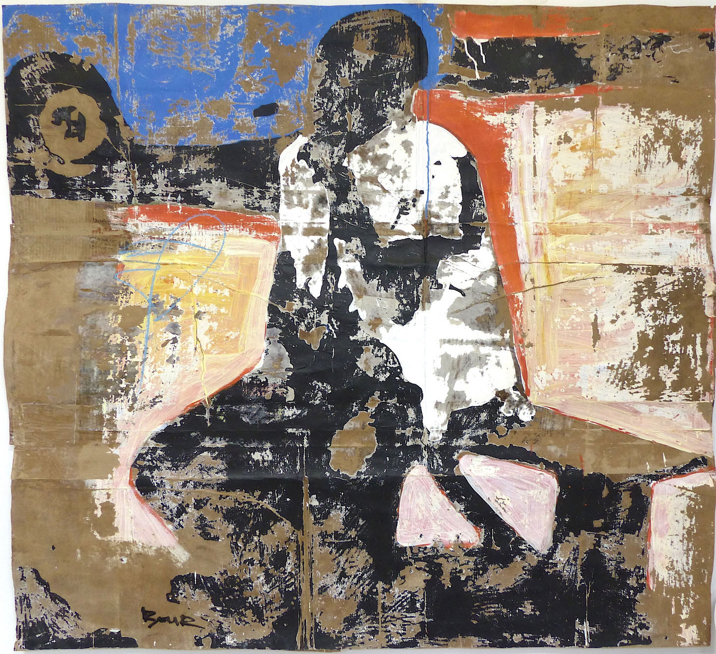 Sans titre #2, 2018, technique mixte, 187 x 171 cm © Armand Boua