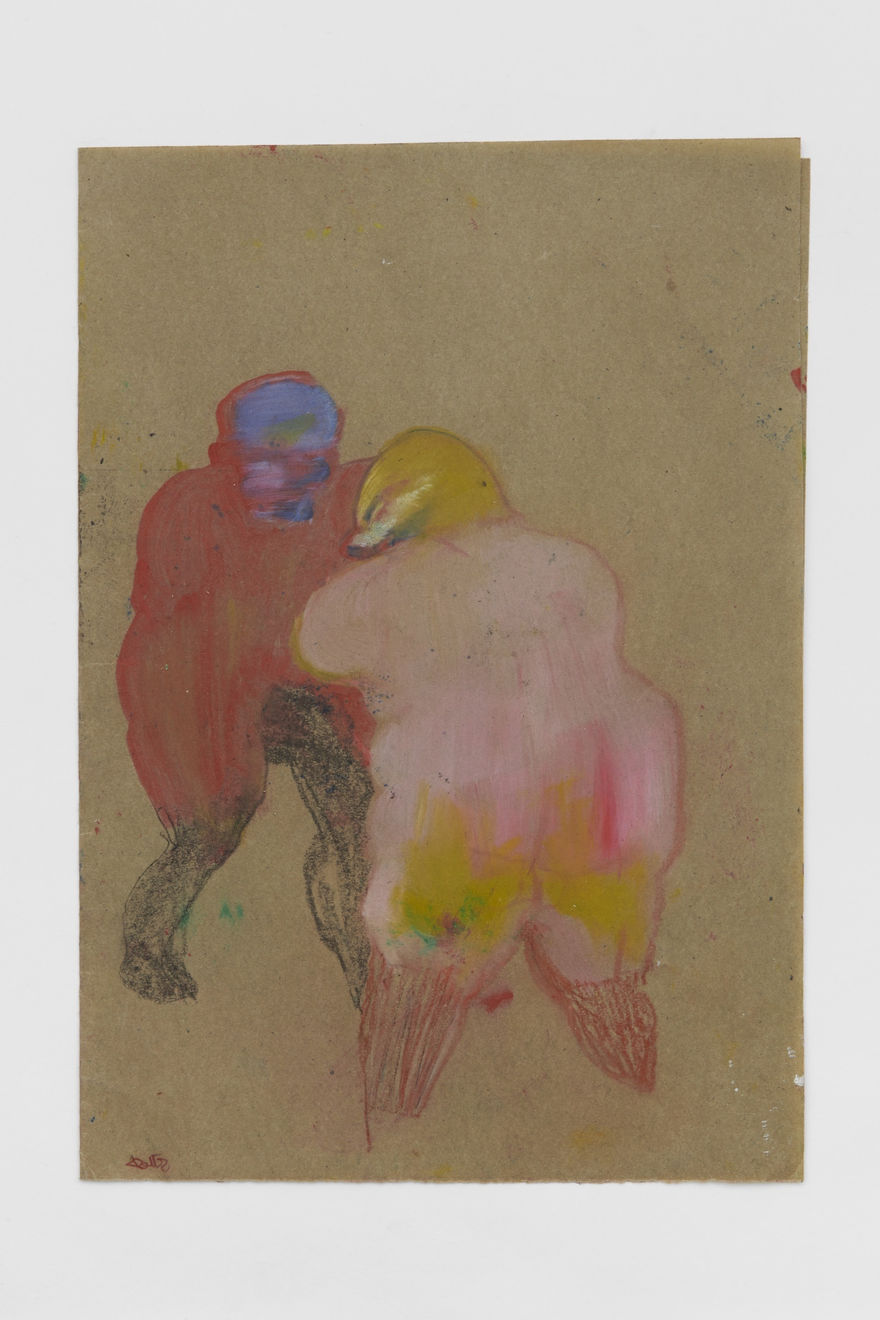 Untitled III, 2021, Oil pastel, oil paint, oil primed sugar paper, 16 1/2 x 11 3/4