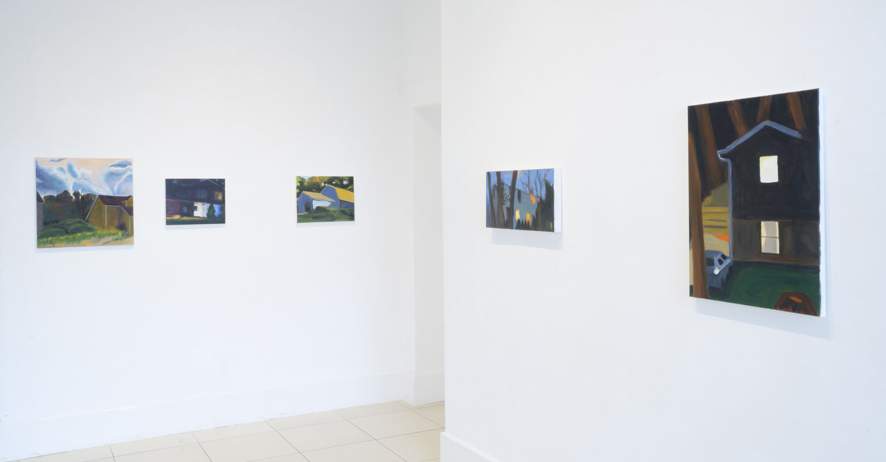 Installation view of Maureen O'Leary: By the same sea, homes of the Irish diaspora (Custom House Studios + Gallery, Co. Mayo, Ireland, September 28 - October 22, 2023). Photo by Michael McLaughlin.