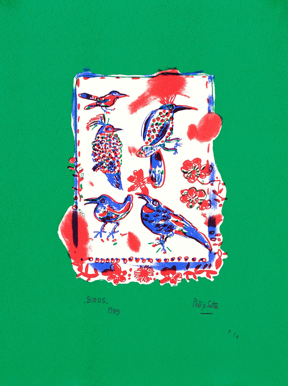 Christmas Secret Bid Auction 2024, LOT 192: Philip Sutton - Birds, 1989