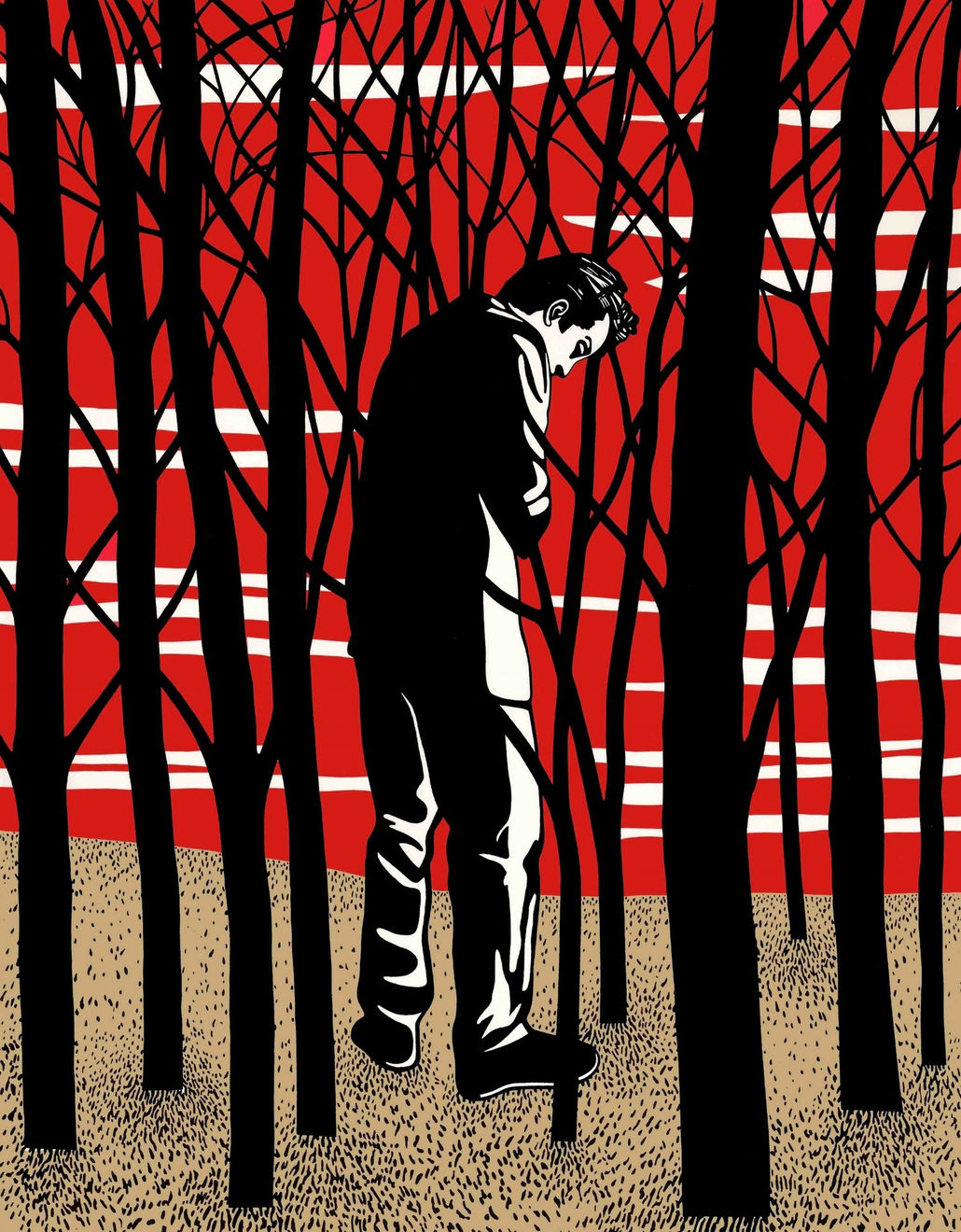 Christmas Auction 2021, LOT 98: Paul Hogg - Man Walking in a Wood, 2017