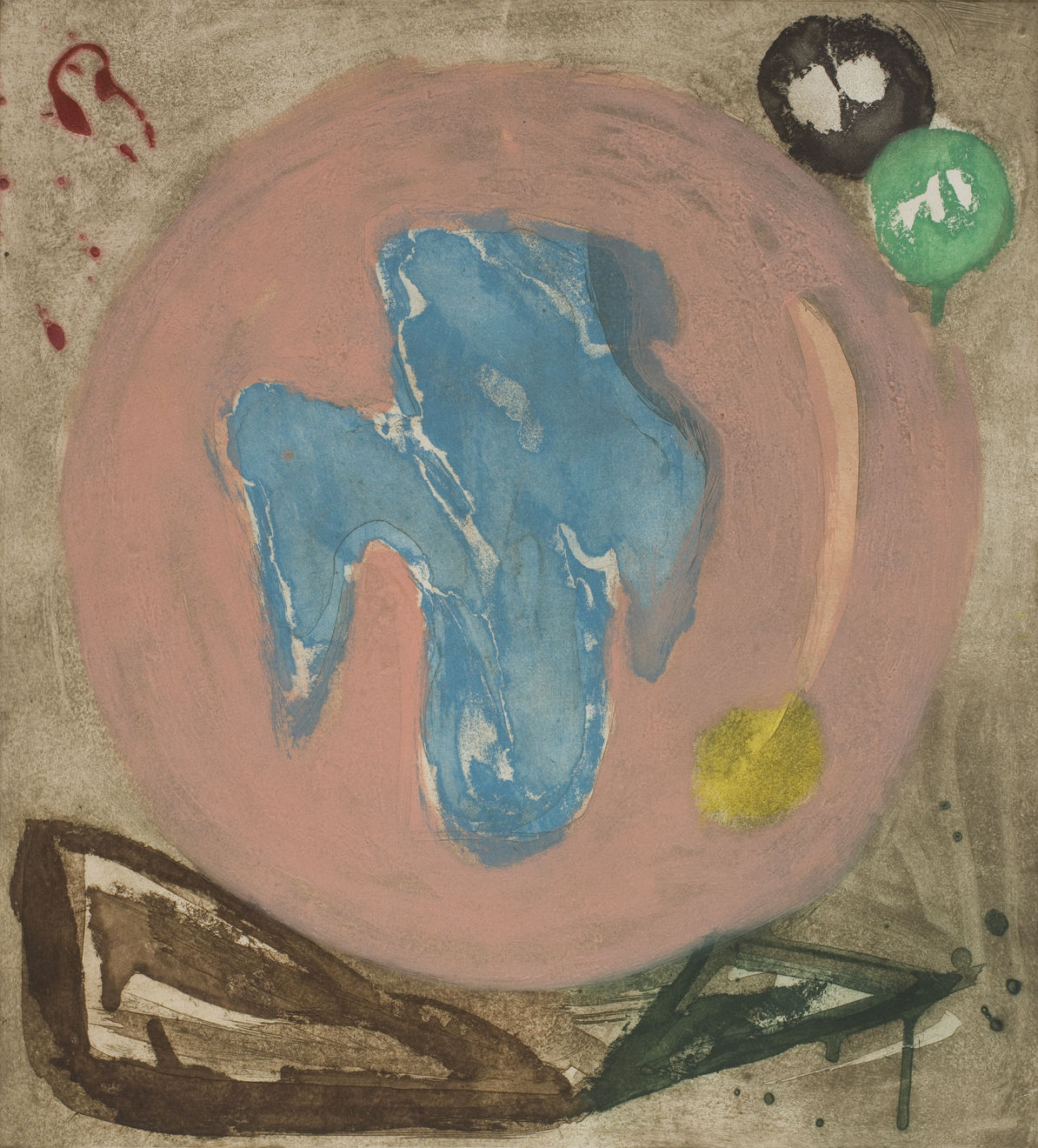 John Hoyland, Mirage (trial proof in pink), 1986