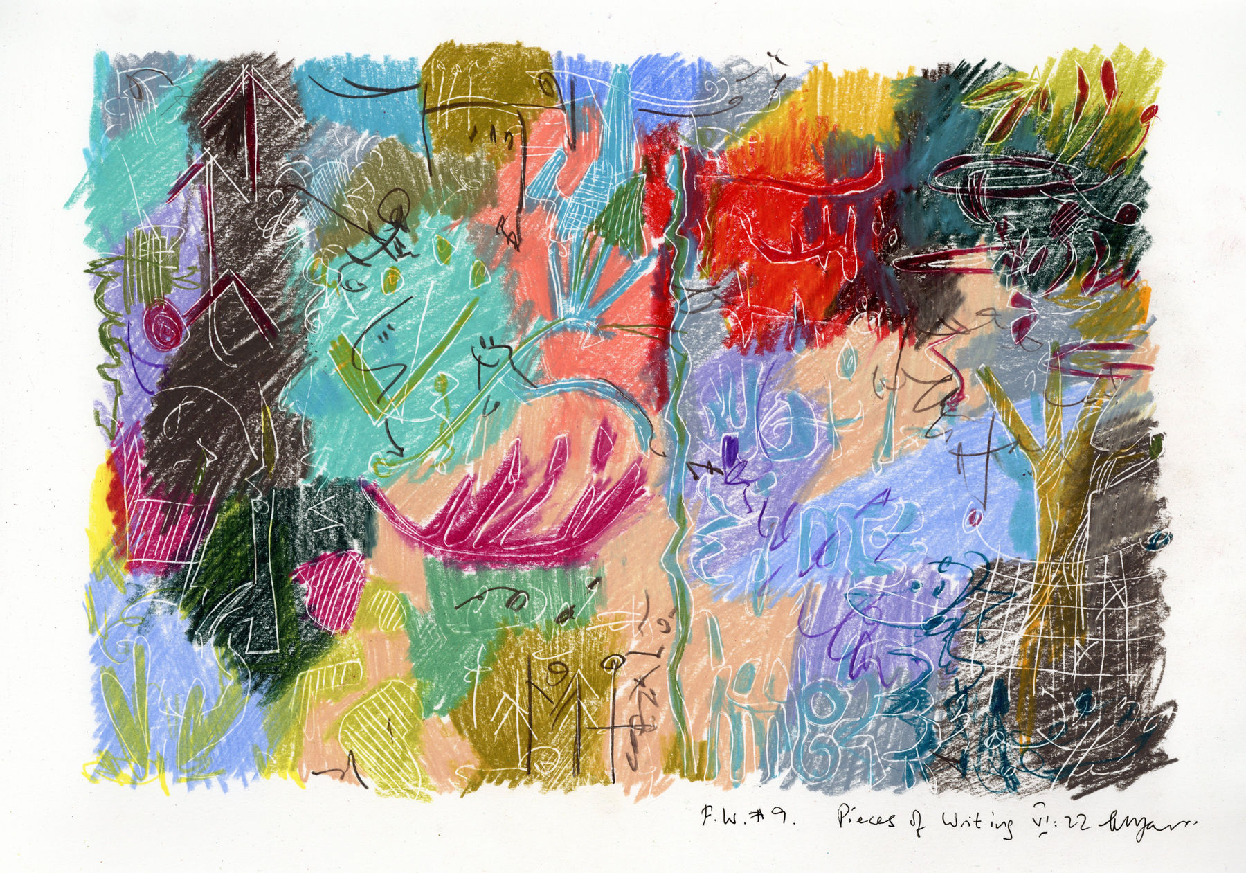 Andrew Marr, Finnegans Wake (F. W.) #9 Pieces of Writing VI:22, 2022