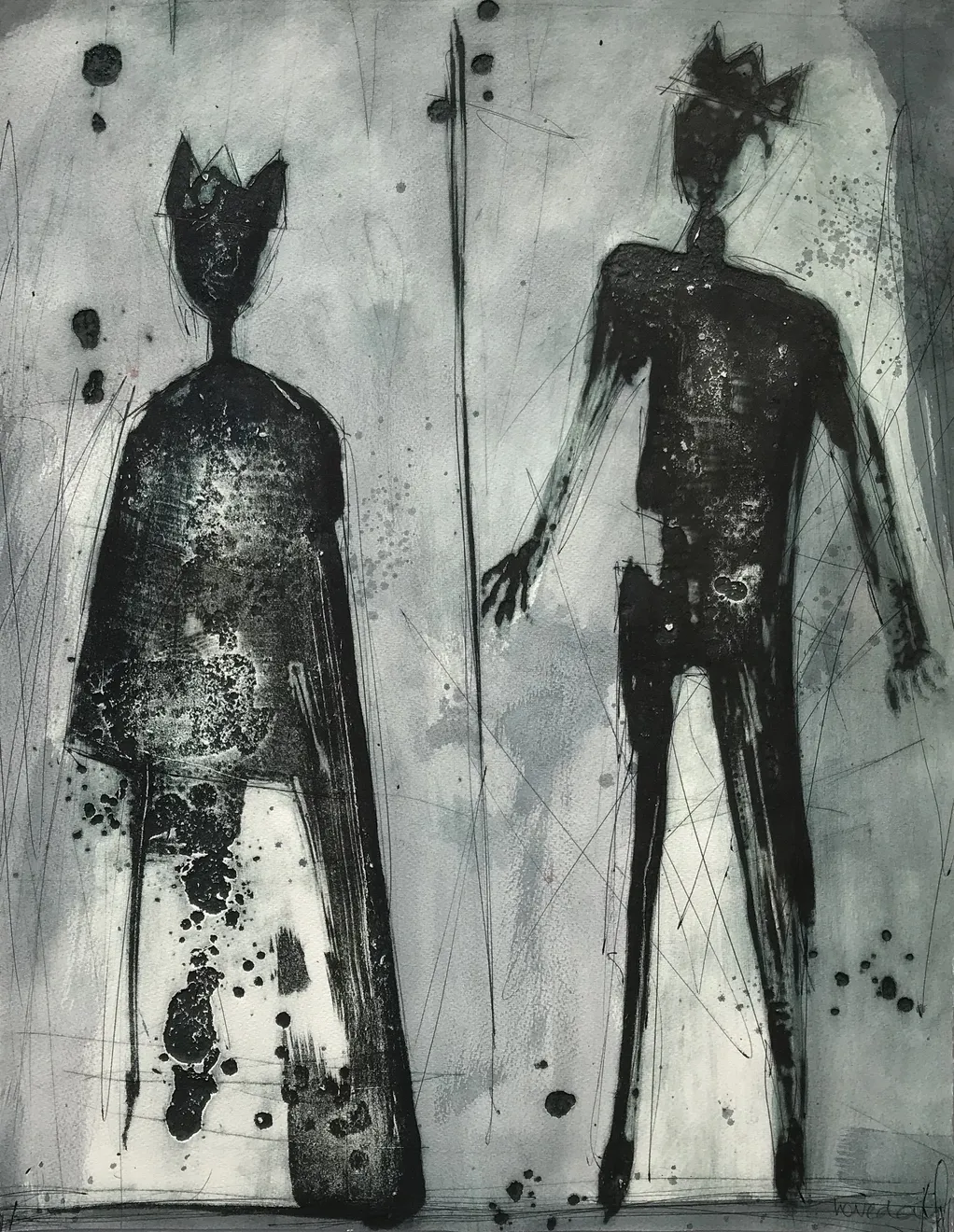 Christmas Auction 2021, LOT 122: Ross Loveday - King and Queen (Paynes Grey)