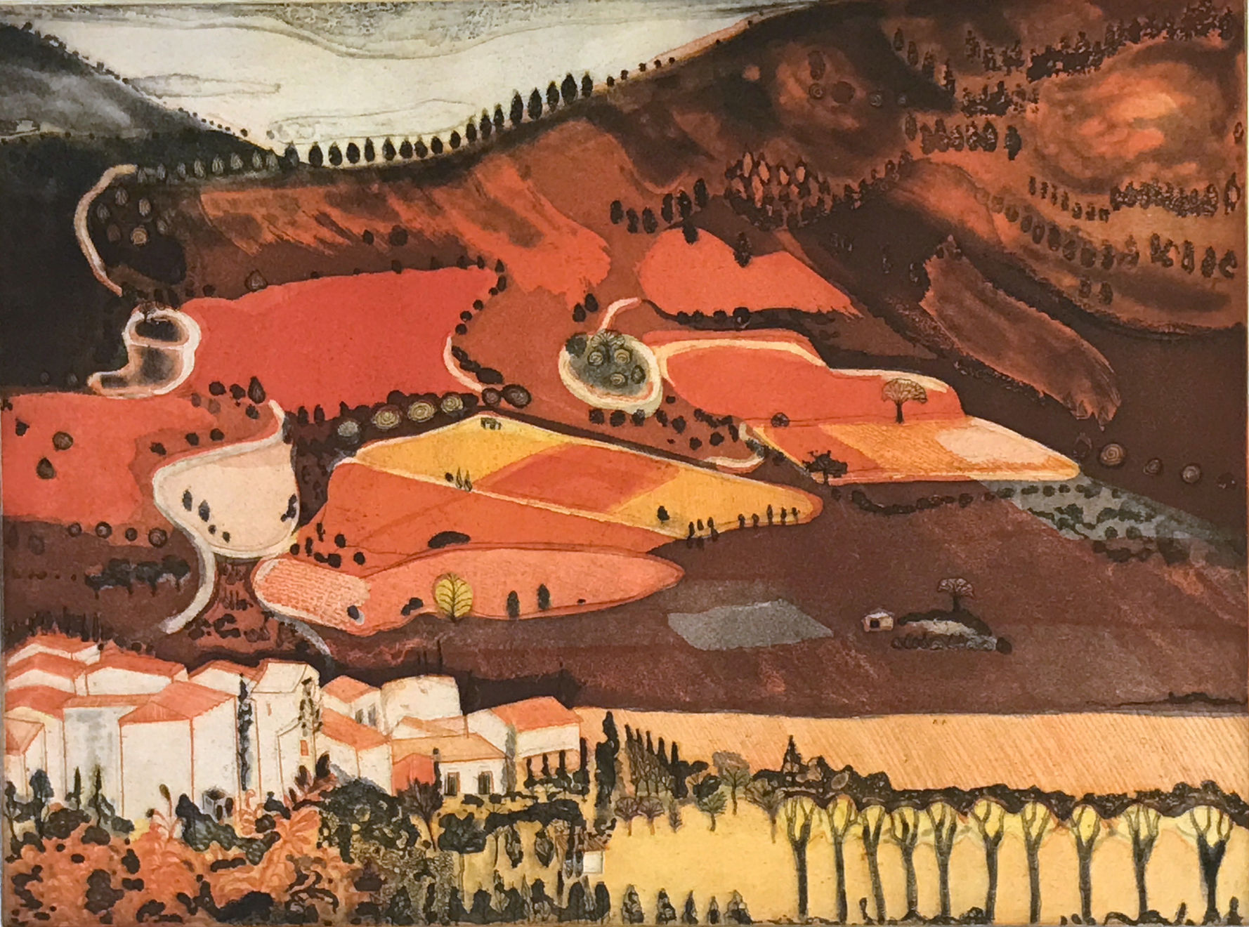 Karen Keogh, Vineyard Harvest, Corbieres, 2011