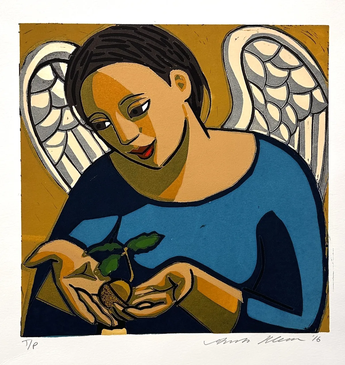 Summer Secret Bid Auction 2023, LOT 124: Anita Klein - Angel Protecting an Acorn, 2016