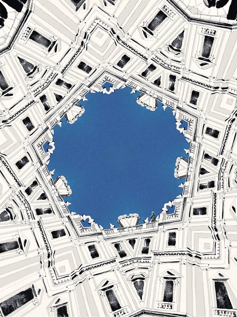 Anne Desmet, Sky Window 1: Into the Blue, 2023