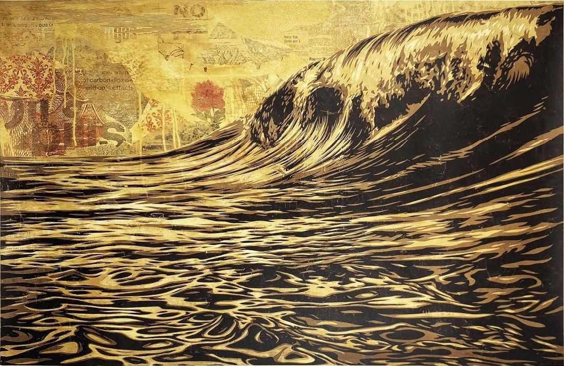 Christmas Secret Bid Auction , LOT 61: Shepard Fairey - Dark Wave, 2019