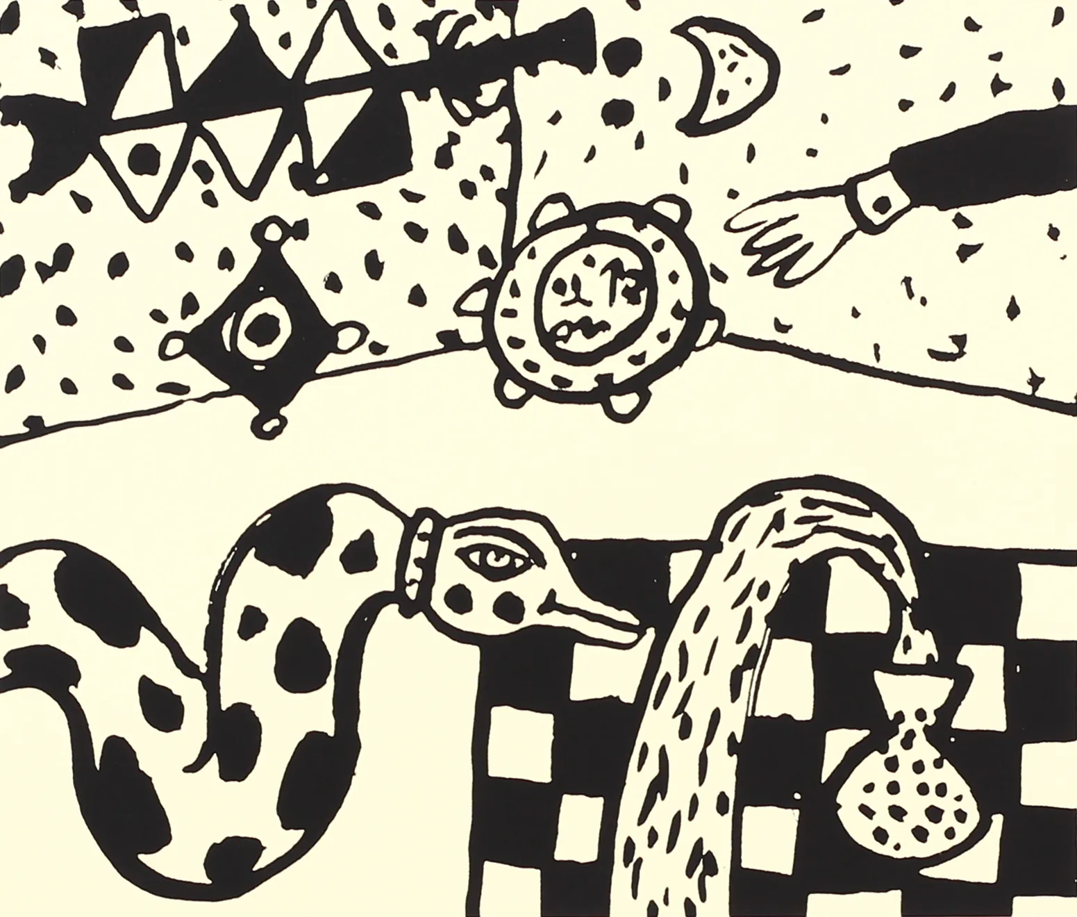 Christmas Secret Bid Auction 2025, LOT 75: Alan Davie - Snake and Vase, 1970