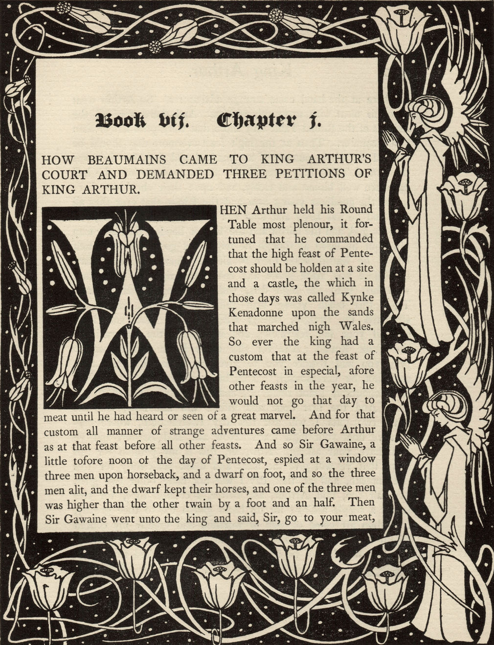 Christmas Secret Bid Auction , LOT 9: Aubrey Beardsley - King Arthur: Book 7, Chapter 1, 1893-1894