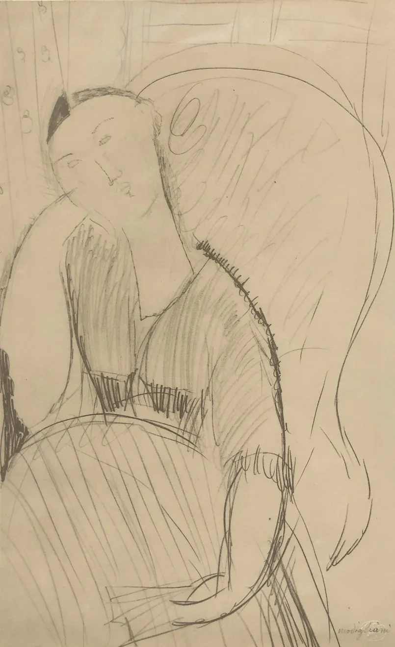 Summer Secret Bid Auction 2022, LOT 142: Amadeo Modigliani - Beatrice Hastings sur un fauteuil, 1959