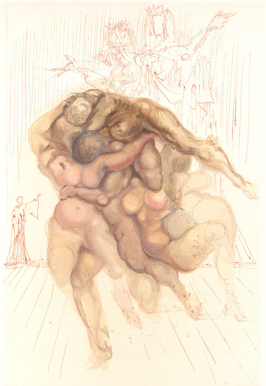 Salvador Dalí, Choleric People (Inferno: Canto 8), 1960-64