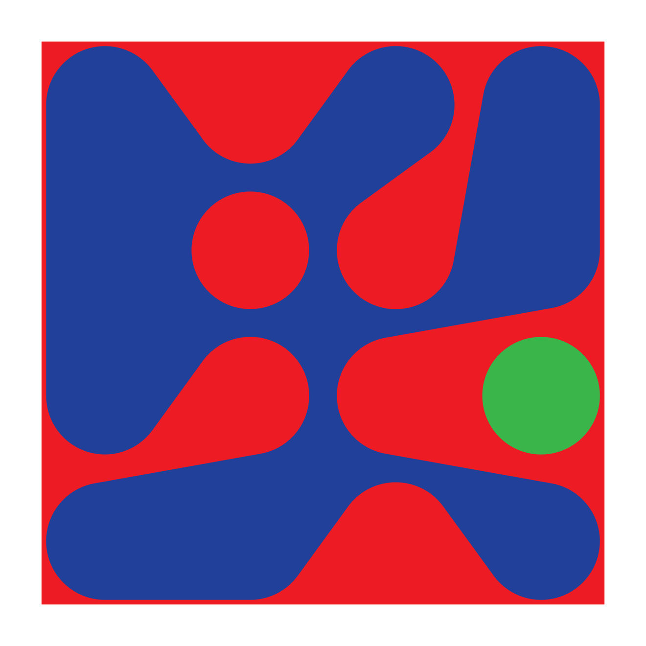 Michael Ibbison, Blue and Red, 2022