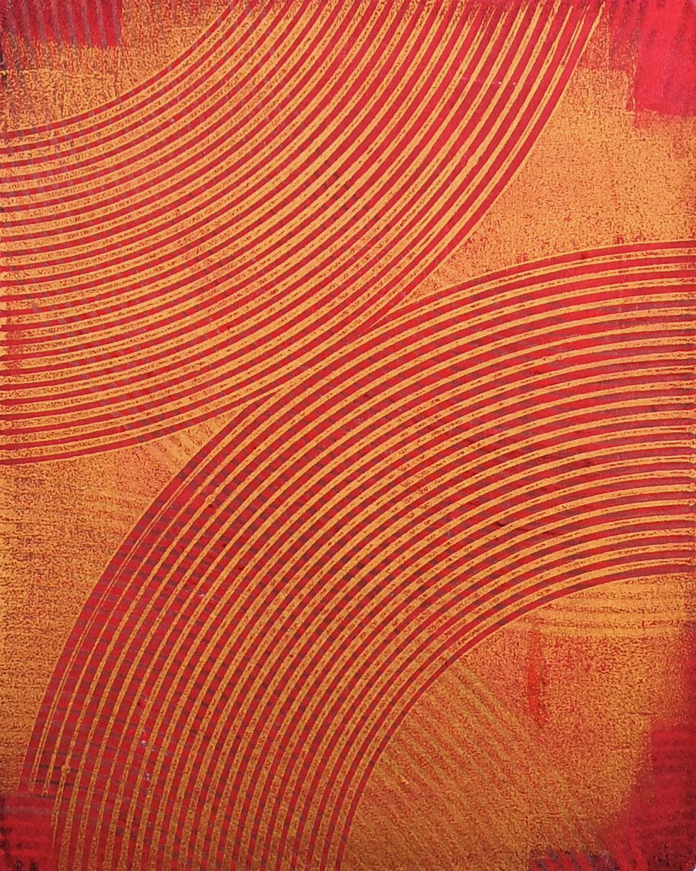 Christmas Secret Bid Auction , LOT 128: Hamish Macaulay - Creation: Gold & Pink / Orokohanga: Kōura & Māwhero, 2022