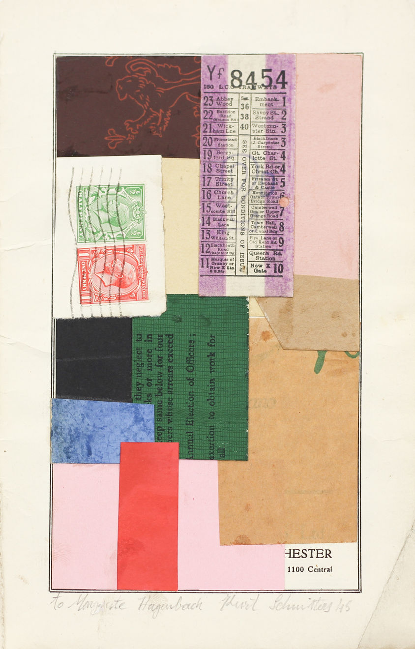 Kurt Schwitters, To Marguerite Hagenbach, 1945