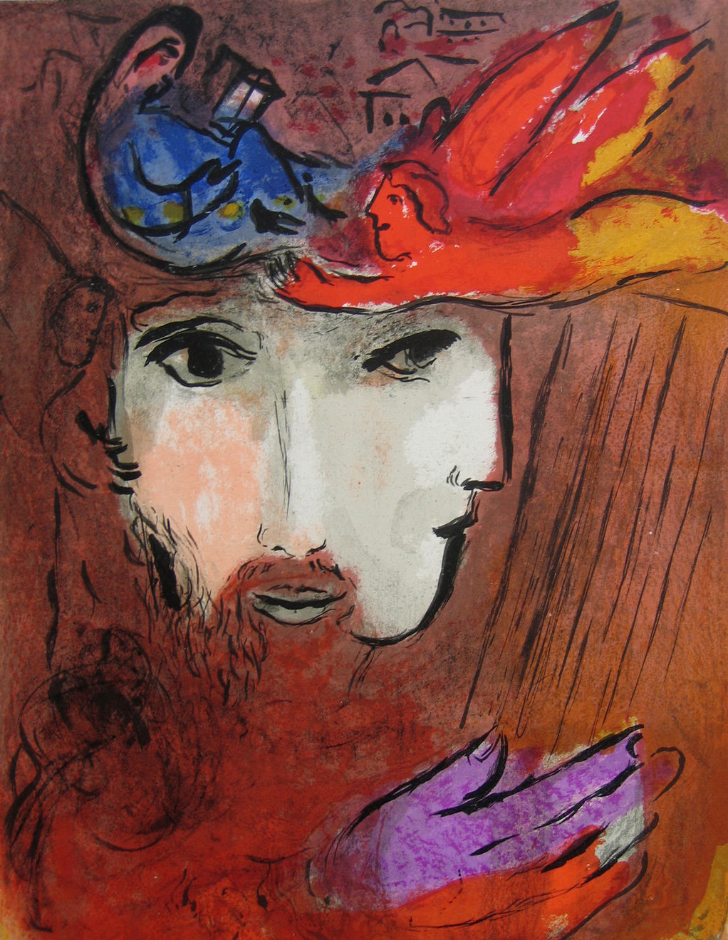 Marc Chagall, David and Bathsheba, 1956