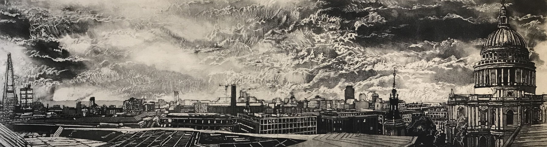 Dulwich College Secret Bid Auction 2024, LOT 29: Austin Cole - St. Pauls and Shard Aug 2012 (duplicate), 2012