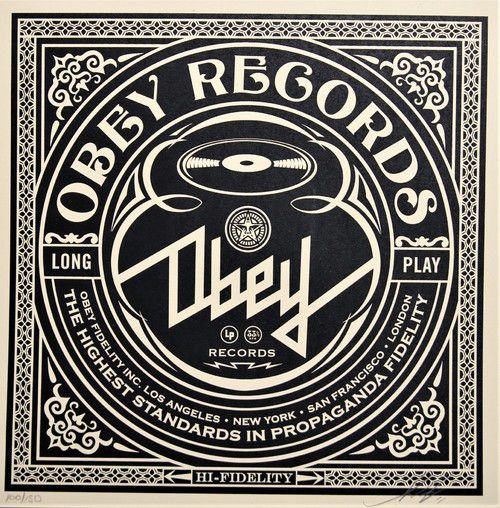Christmas Auction 2021, LOT 60: Shepard Fairey - Obey Script, 2011