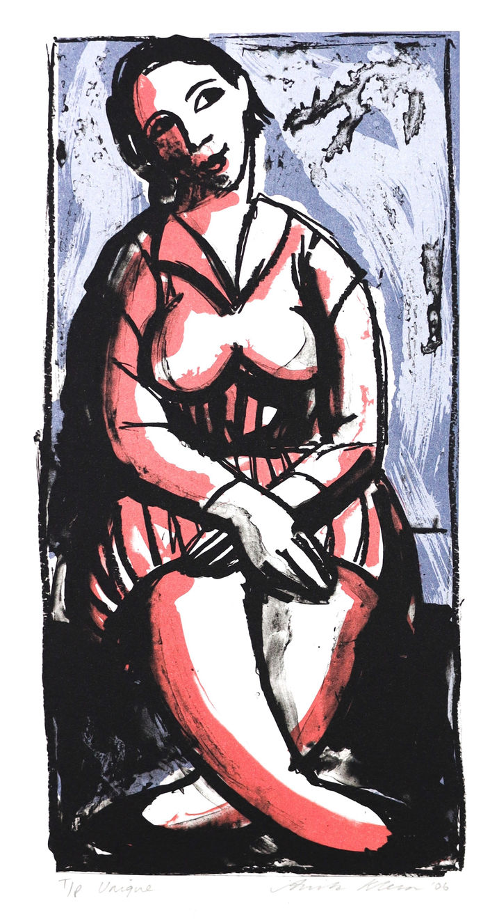 Anita Klein Studio Sale, Waiting (TP Red & Blue), 2006