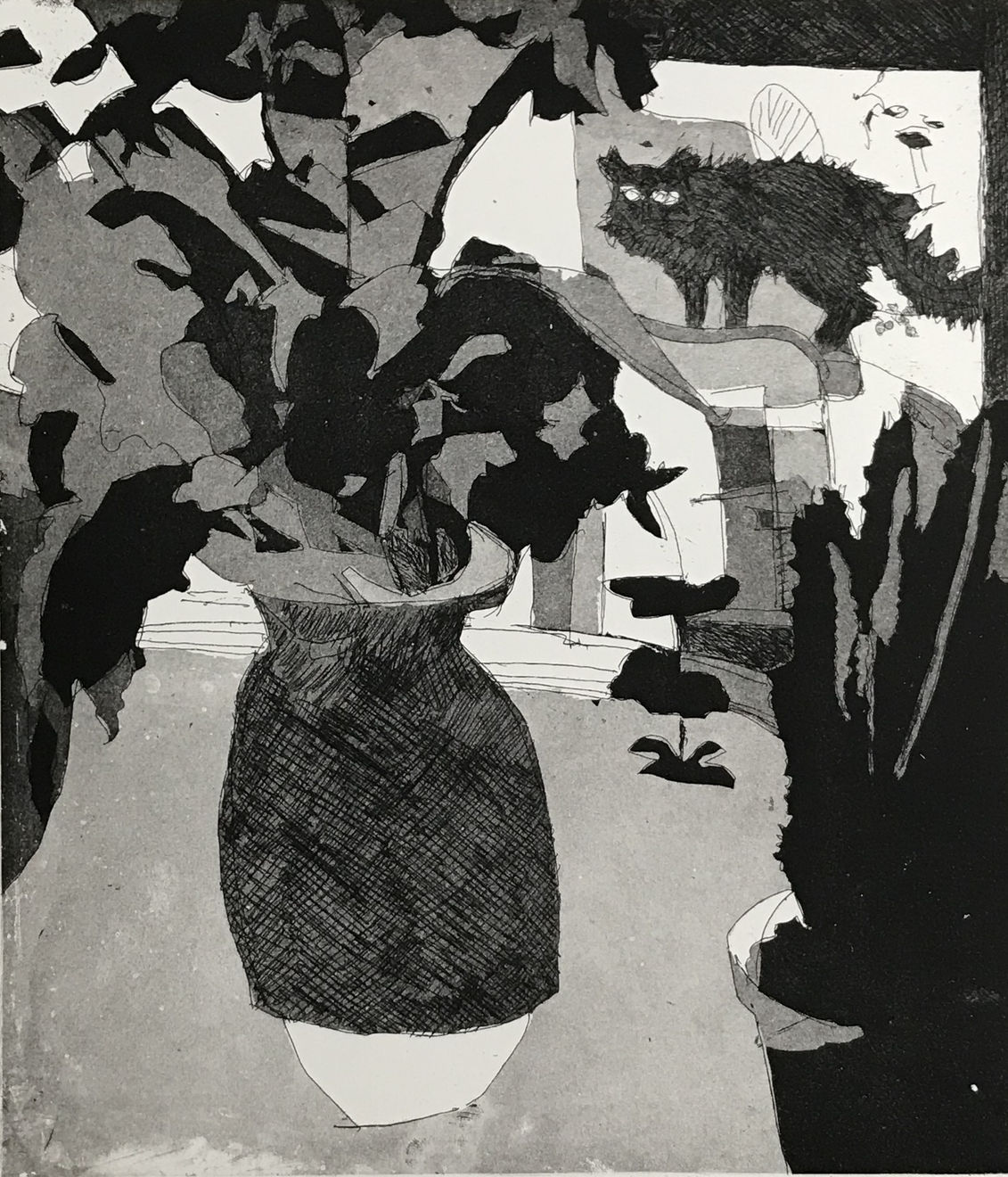 Amanda Danicic, Cat and Cactus, 2021