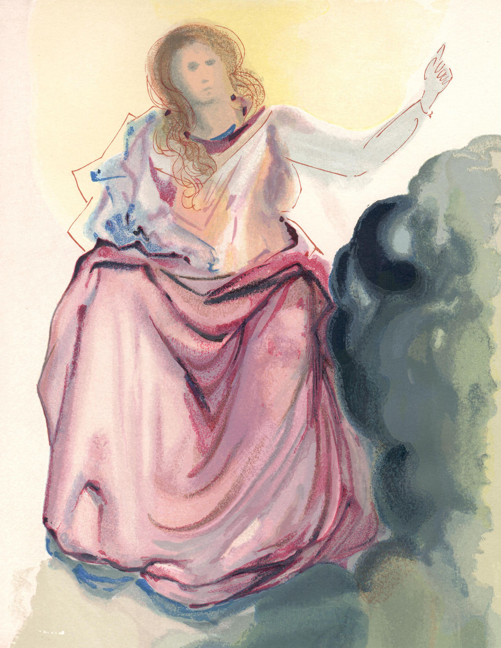 Christmas Secret Bid Auction 2024, LOT 52: Salvador Dalí - Beatrice (Paradise: Canto 4), 1960-64