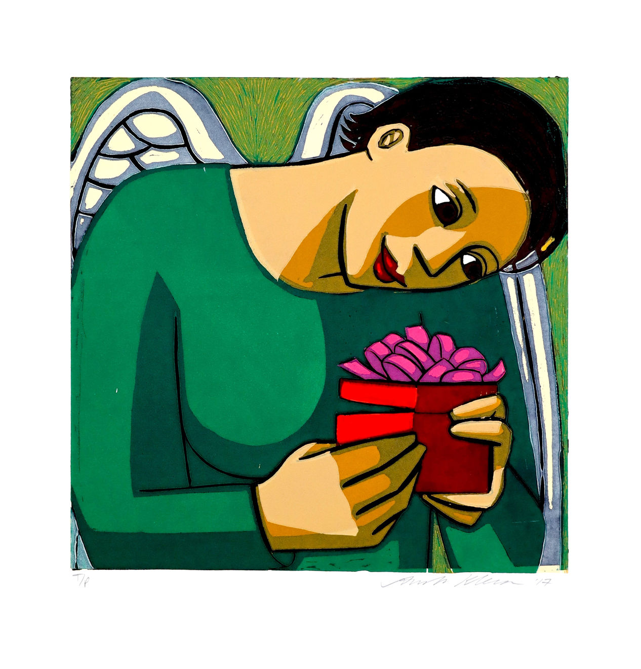 Anita Klein Studio Sale, Angel with Gift (TP), 2017