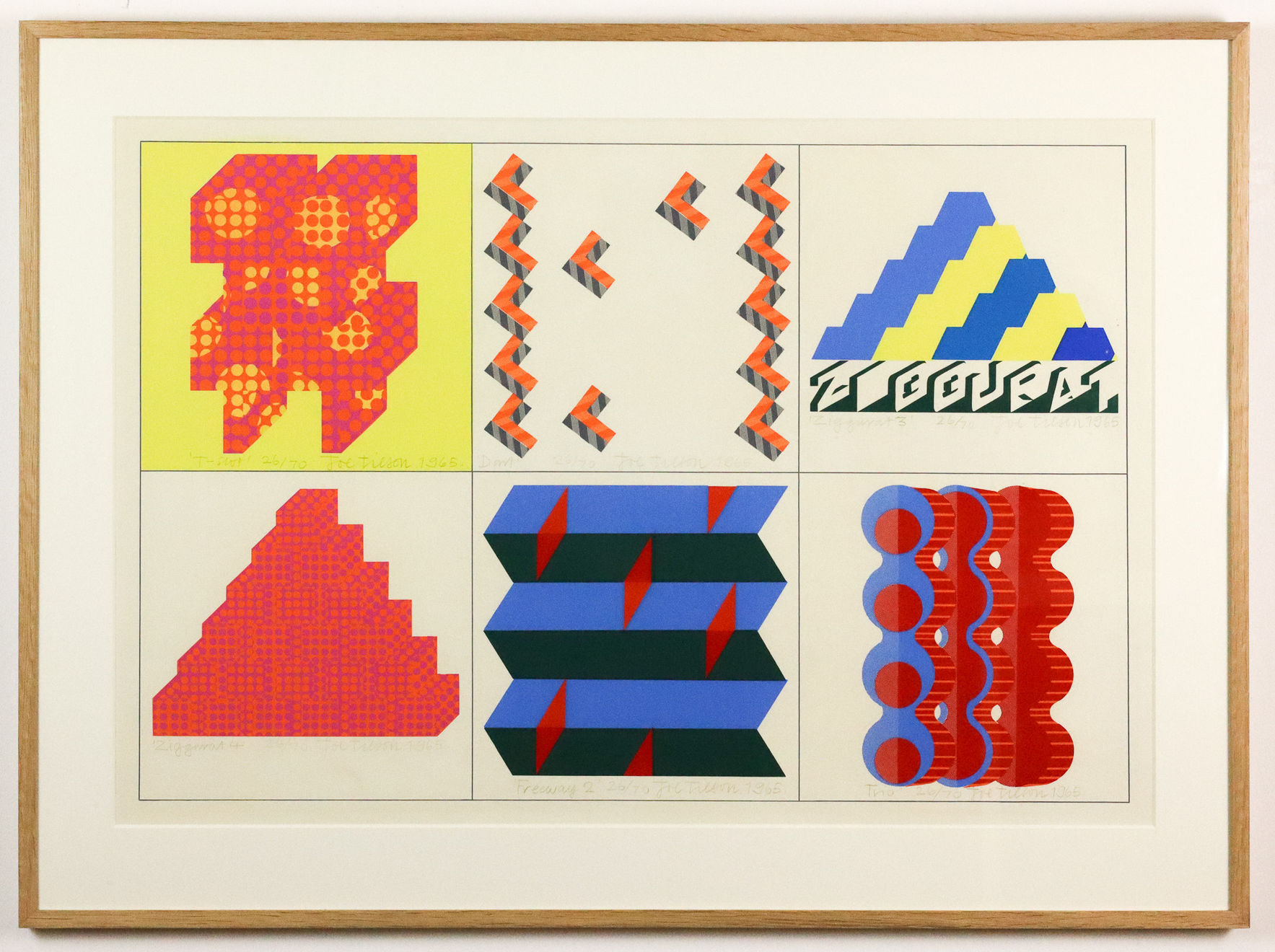 Joe Tilson, T-Slot, Ziggurat3, Ziggurat4, Freeway 2, Trio, 1972