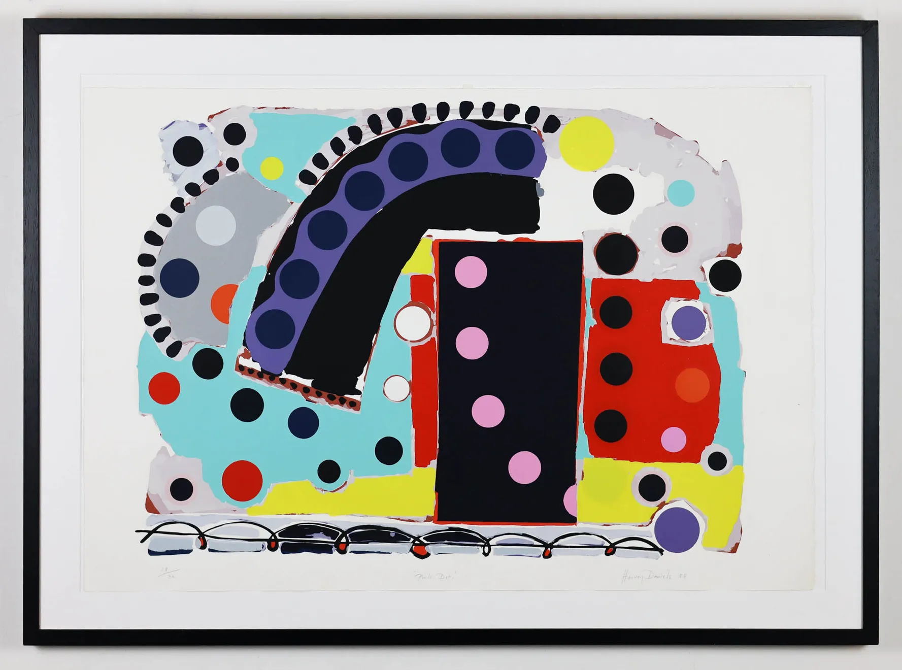Christmas Secret Bid Auction 2025, LOT 74: Harvey Daniels - Pink Dots, 1988